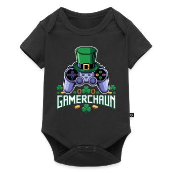 Gamerchaun Shamrock St Patrick's Day Leprechaun - Baby Premium short-sleeve bodysuit - black - Front