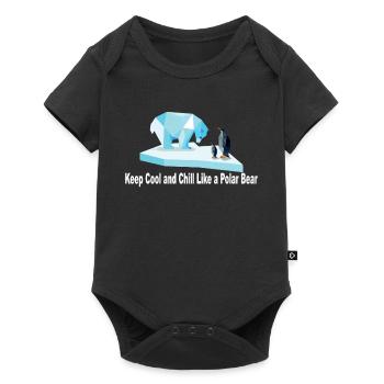 Keep Chill and Cool Like a Polar Bear - Baby Premium short-sleeve bodysuit - black - Front