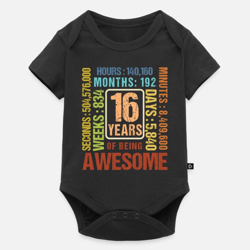 16 anni! Regalo di compleanno 16° compleanno - Body Premium a maniche corte per neonati - nero