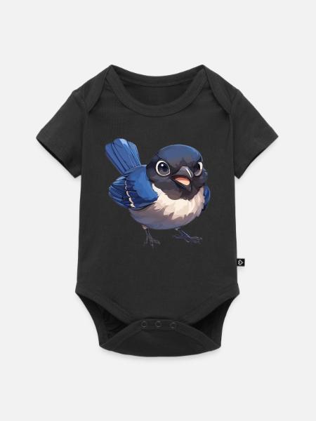 Elstern Elster - Baby Premium Kurzarmbody - Schwarz