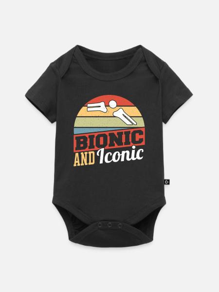 Bionisch und ikonisch - Baby Premium Kurzarmbody - Schwarz