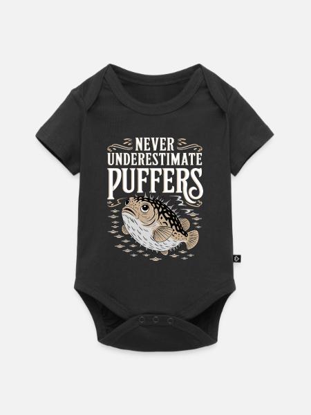 Kugelfisch-meereslebewesen-enthusiasten Quirky - Baby Premium Kurzarmbody - Schwarz