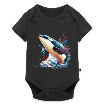 Orque Épaulard - Body à manches courtes Premium Bébé - noir - Devant