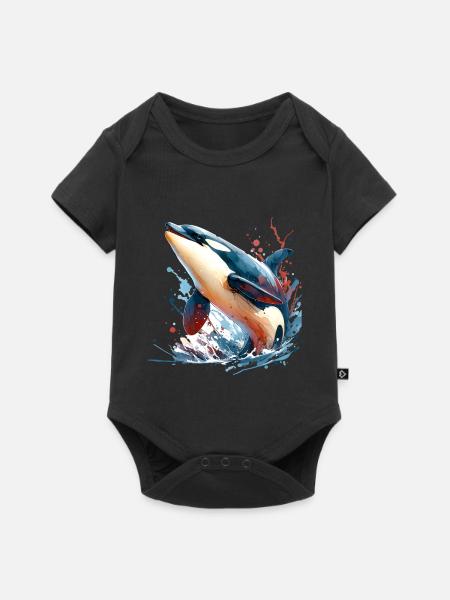 Orca Schwertwal - Baby Premium Kurzarmbody - Schwarz