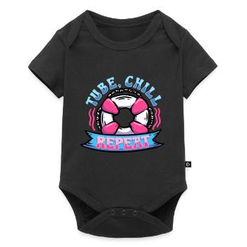 River Tubing Inner Tubing Tube Chill Repeat - Baby Premium short-sleeve bodysuit - black - Front
