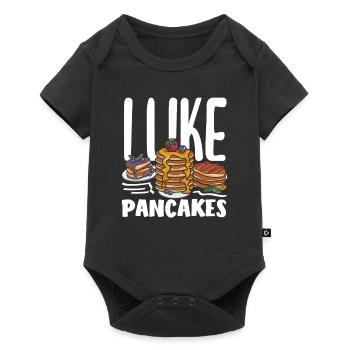 I like pancake design fun - Baby Premium short-sleeve bodysuit - black - Front