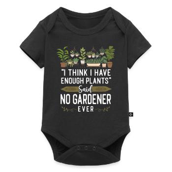 Plant Lover Gardening I Think I - Baby Premium Kurzarmbody - Schwarz - Vorne
