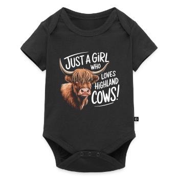 Just a Girl Who Loves Highland Cows - Baby Premium short-sleeve bodysuit - black - Front