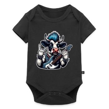 Kuh Rock and Roll Guitarist - Baby Premium short-sleeve bodysuit - black - Front