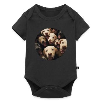 Labrador Retriever - Baby Premium Kurzarmbody - Schwarz - Vorne