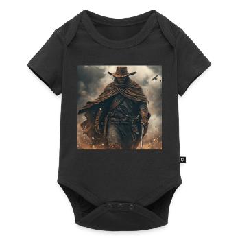 Cowboy - Baby Premium Kurzarmbody - Schwarz - Vorne