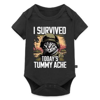 Douleur abdominale survivante des maux de ventre - Body à manches courtes Premium Bébé - noir - Devant