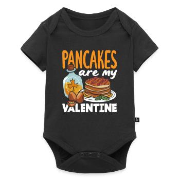 Pancakes are my Valentine's Day - Baby Premium short-sleeve bodysuit - black - Front