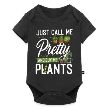 Amateur de plantes jardinière Fille juste - Body à manches courtes Premium Bébé - noir - Devant