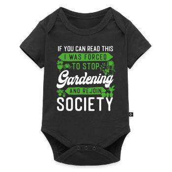Plant Lover Gardening If You Can - Baby Premium short-sleeve bodysuit - black - Front