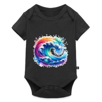 Vague - Body à manches courtes Premium Bébé - noir - Devant