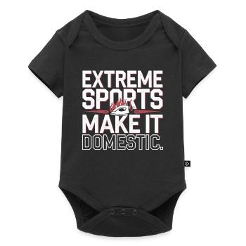 Repassage extrême Compétitif Drôle - Body à manches courtes Premium Bébé - noir - Devant