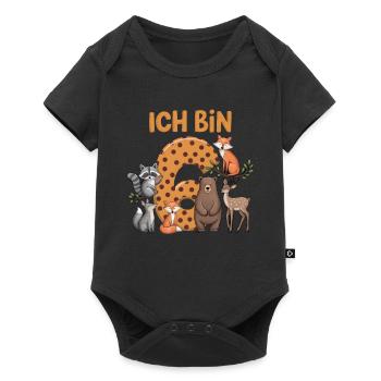 6th Birthday 6 Years Forest Animals Forest Animals - Baby Premium short-sleeve bodysuit - black - Front