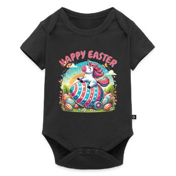 Easter Happy Easter Easter Bunny Easter Egg Spring - Baby Premium short-sleeve bodysuit - black - Front