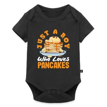 A boy who loves pancakes - Baby Premium short-sleeve bodysuit - black - Front