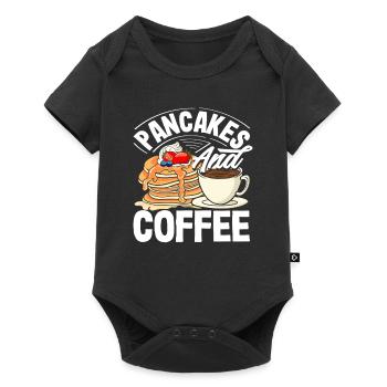 Pancakes and coffee for breakfast lovers - Baby Premium short-sleeve bodysuit - black - Front