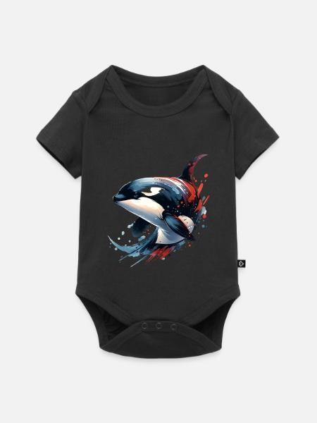 Orca Schwertwal - Baby Premium Kurzarmbody - Schwarz