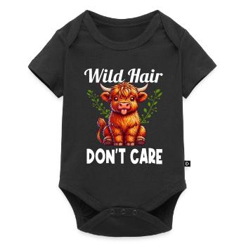 Scottish Highland Cow Scotland Farm - Baby Premium short-sleeve bodysuit - black - Front