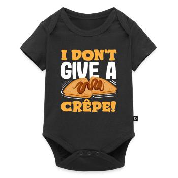 Pancakes Funny Sayings 'I Don't Give A Crepe' - Baby Premium short-sleeve bodysuit - black - Front