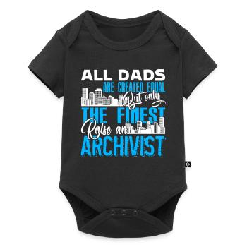 The Finest Archivist Dad - Baby Premium short-sleeve bodysuit - black - Front