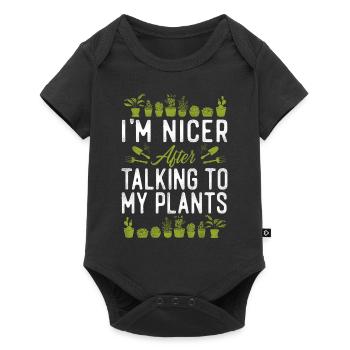 Amateur de plantes Jardinage Je suis plus gentil - Body à manches courtes Premium Bébé - noir - Devant