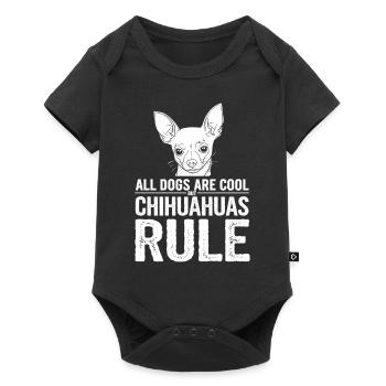 Alle Hunde Sind Cool Aber Chihuahuas Herrschen - Baby Premium Kurzarmbody - Schwarz - Vorne