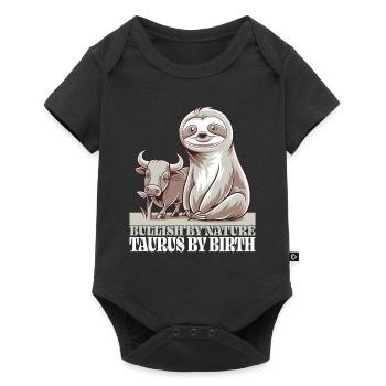 Taurus Zodiac Sign Sloth - Baby Premium short-sleeve bodysuit - black - Front