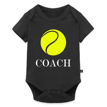 Coach de tennis - Body à manches courtes Premium Bébé - noir - Devant