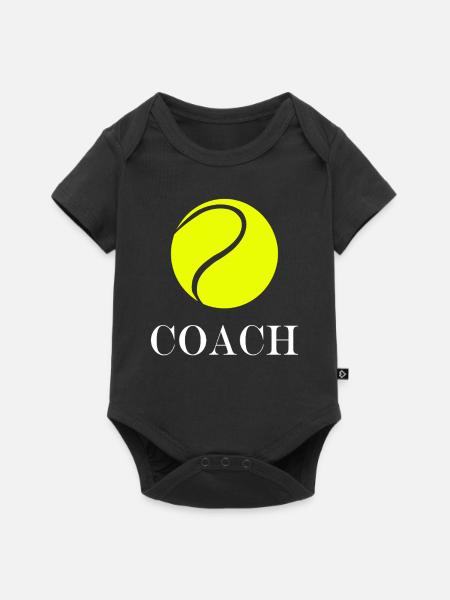 Tennistrainer - Baby Premium Kurzarmbody - Schwarz