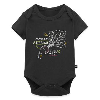 Radis du matin Le dicton de radis du monde - Body à manches courtes Premium Bébé - noir - Devant