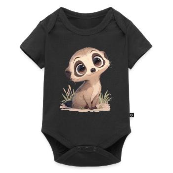 Meerkat Erdmännchen - Body à manches courtes Premium Bébé - noir - Devant