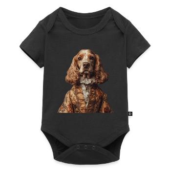 Cocker Spaniel - Baby Premium Kurzarmbody - Schwarz - Vorne