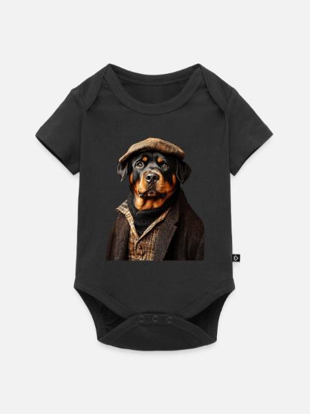 Rottweiler - Baby Premium Kurzarmbody - Schwarz