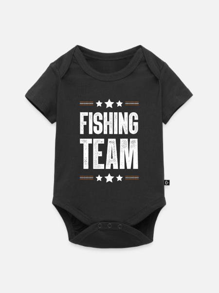 Fishing Team - Baby Premium Kurzarmbody - Schwarz