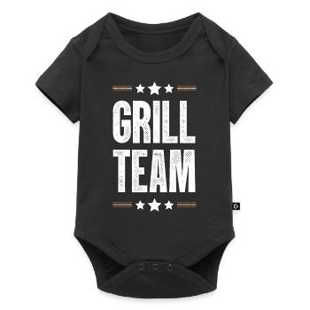 Grill Team - Baby Premium Kurzarmbody - Schwarz - Vorne