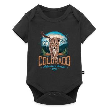 Colorado Adventure – Conception de la nature sauvage et de la nature - Body à manches courtes Premium Bébé - noir - Devant