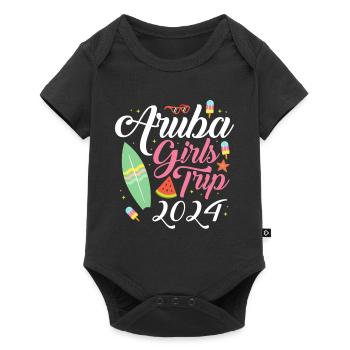 Aruba Caribbean Summer Ocean Beach Gift - Baby Premium short-sleeve bodysuit - black - Front