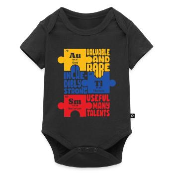Journée de sensibilisation à l’autisme Cadeau autiste - Body à manches courtes Premium Bébé - noir - Devant