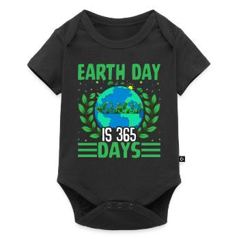 Le Jour de la Terre est de 365 jours - Body à manches courtes Premium Bébé - noir - Devant