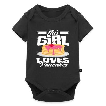 This Girl Loves Pancakes Breakfast - Baby Premium short-sleeve bodysuit - black - Front
