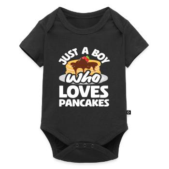 A boy who loves pancakes - Baby Premium short-sleeve bodysuit - black - Front