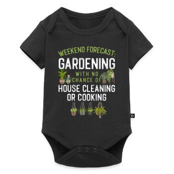 Week-end de jardinage pour les amoureux des plantes - Body à manches courtes Premium Bébé - noir - Devant