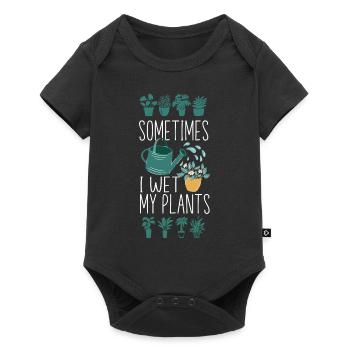 Amateur de plantes jardiner parfois je - Body à manches courtes Premium Bébé - noir - Devant