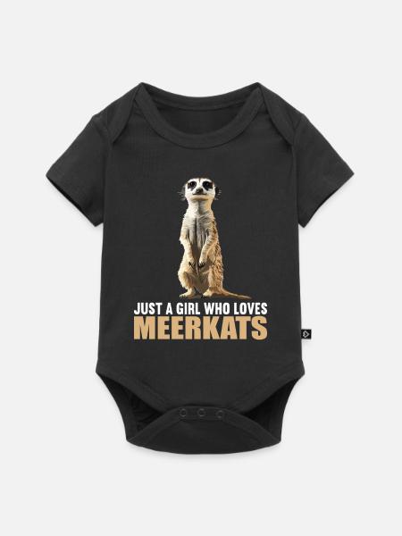 Meerkat Erdmännchen - Baby Premium Kurzarmbody - Schwarz
