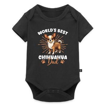 Chihuahua Groovy Chihuahua Papa - Body à manches courtes Premium Bébé - noir - Devant